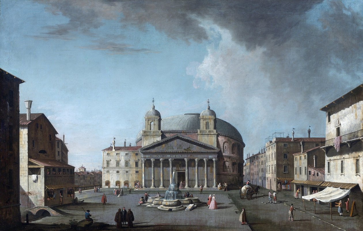 Widok Panteonu w Rzymie par Fabris, Jacopo (1689-1761). Olej na płótnie, format : 73x112,4, , Kolekcja prywatna autorstwa Jacopo Fabris
