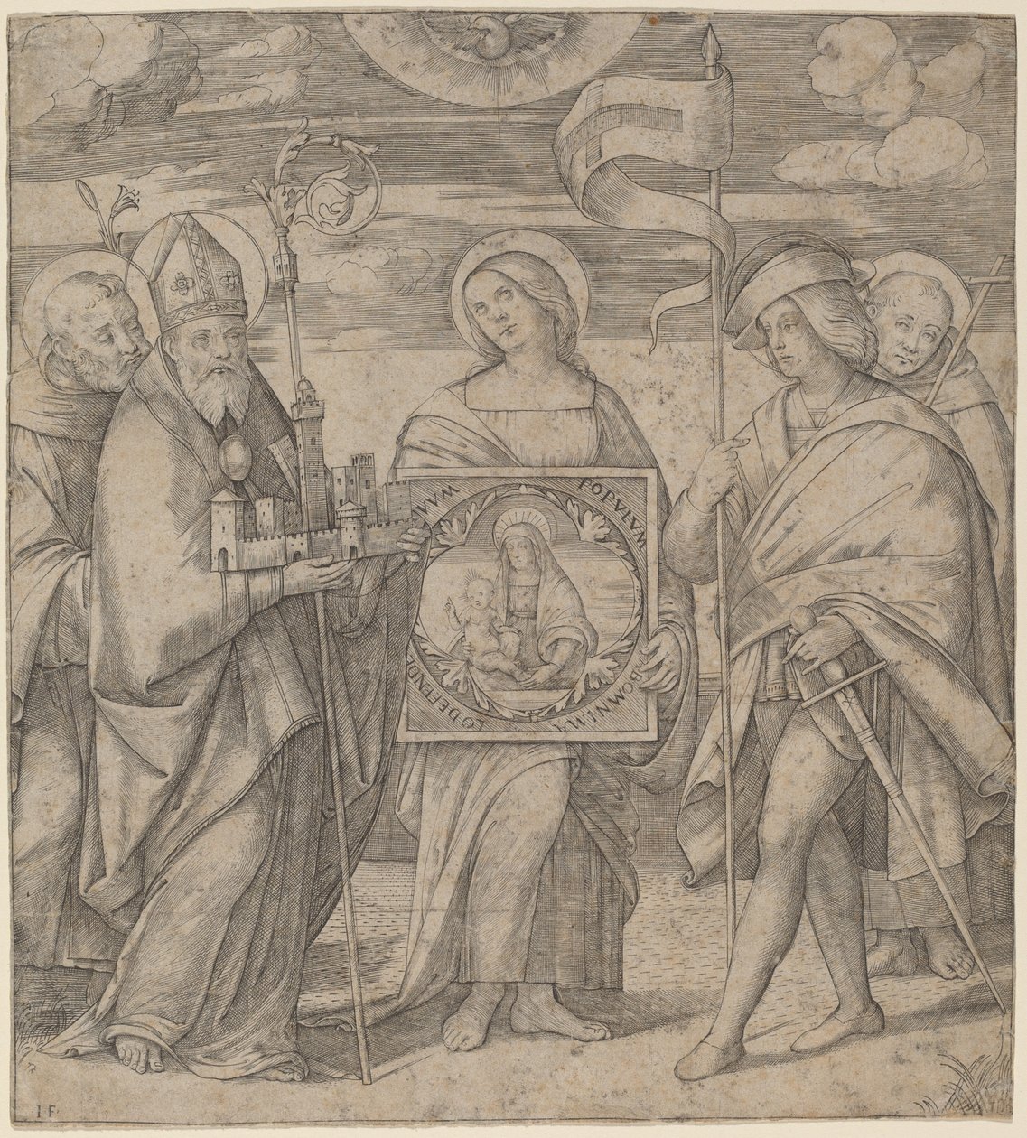 Patroni Bolonii autorstwa Jacopo Francia