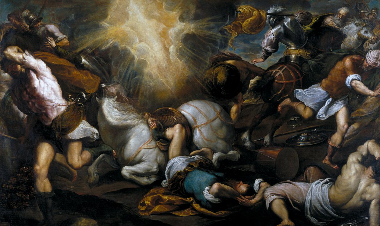 „Nawrócenie św. Pawła na drodze do Damaszku” Obraz Jacopo Palma Młodszego (1544-1628) 1592 Museo del Prado, Madryt autorstwa Jacopo Il Giovane Palma
