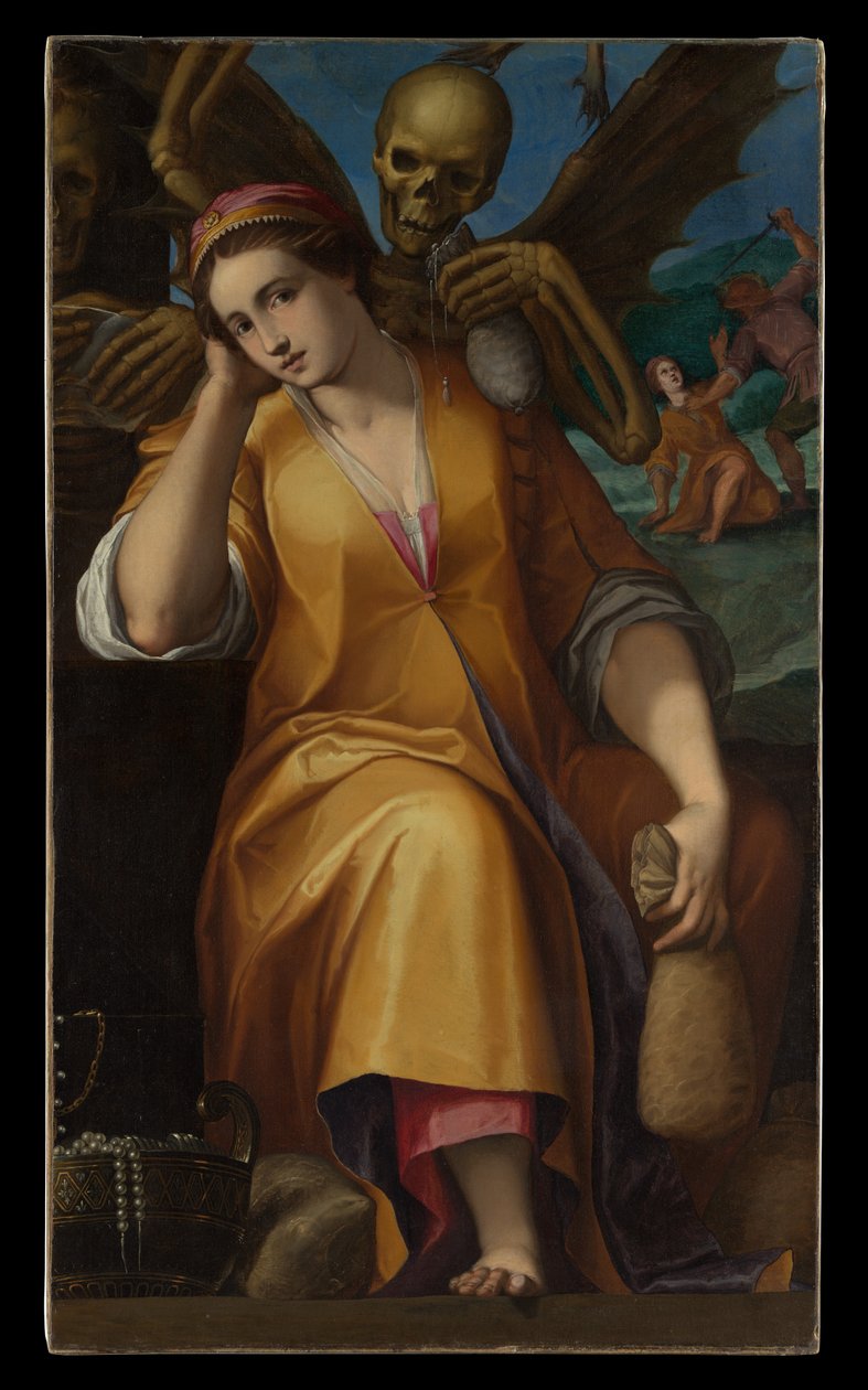 Alegoria skąpstwa, ok. 1590 (olej na płótnie) autorstwa Jacopo Ligozzi