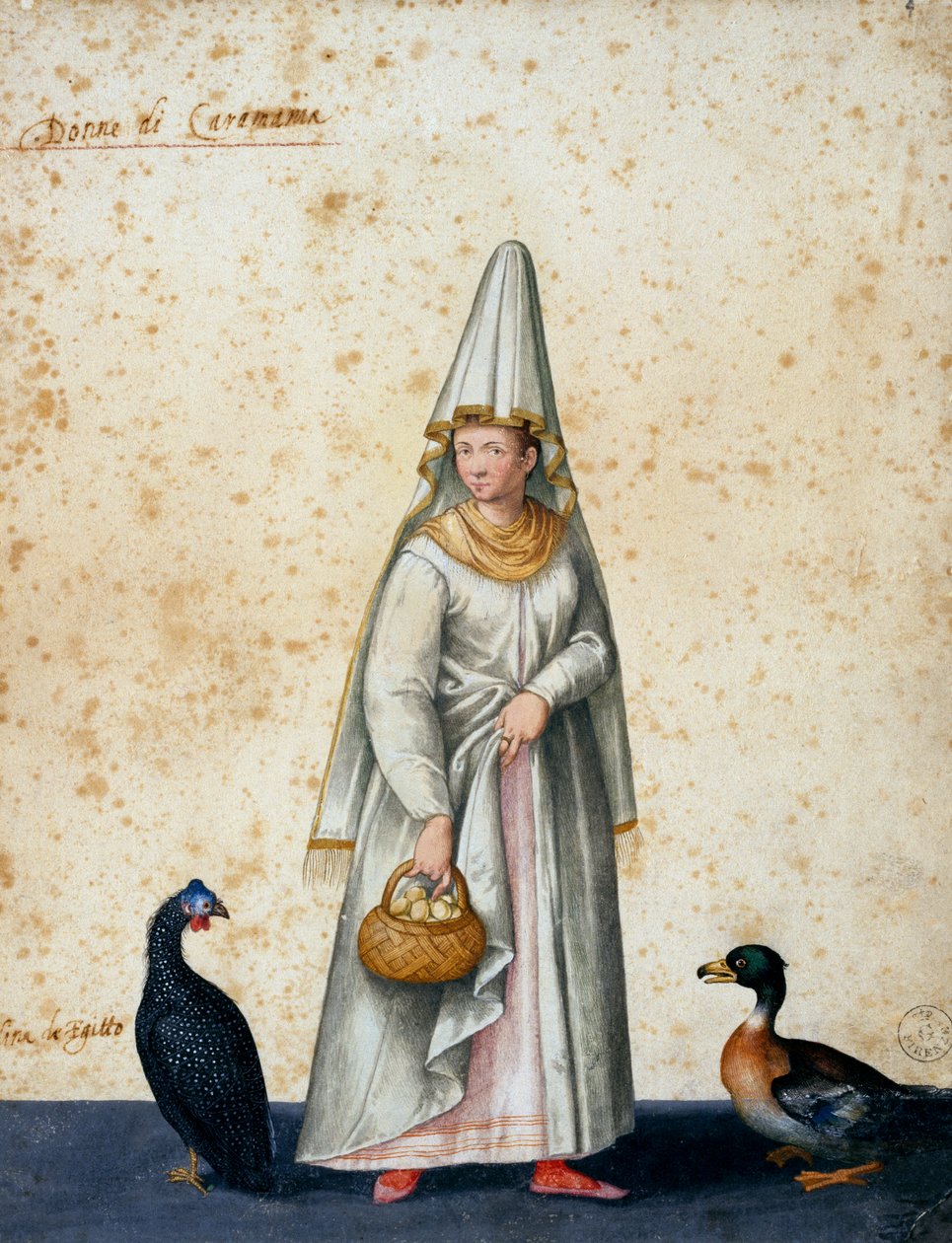 Chłop turecki, rys. Jacopo Ligozzi (1547-1627) autorstwa Jacopo Ligozzi