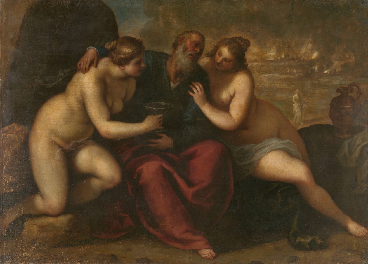 Lot i jego córki autorstwa Jacopo Palma (il Giovane)