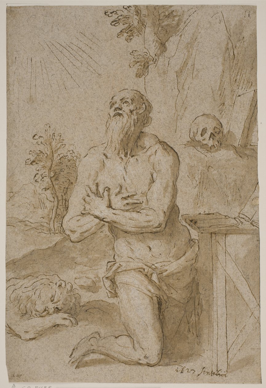 Św. Hieronim na pustyni autorstwa Jacopo Palma