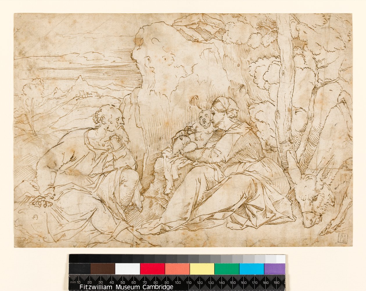 Reszta w locie do Egiptu, 1400-1499 autorstwa Jacopo Palma