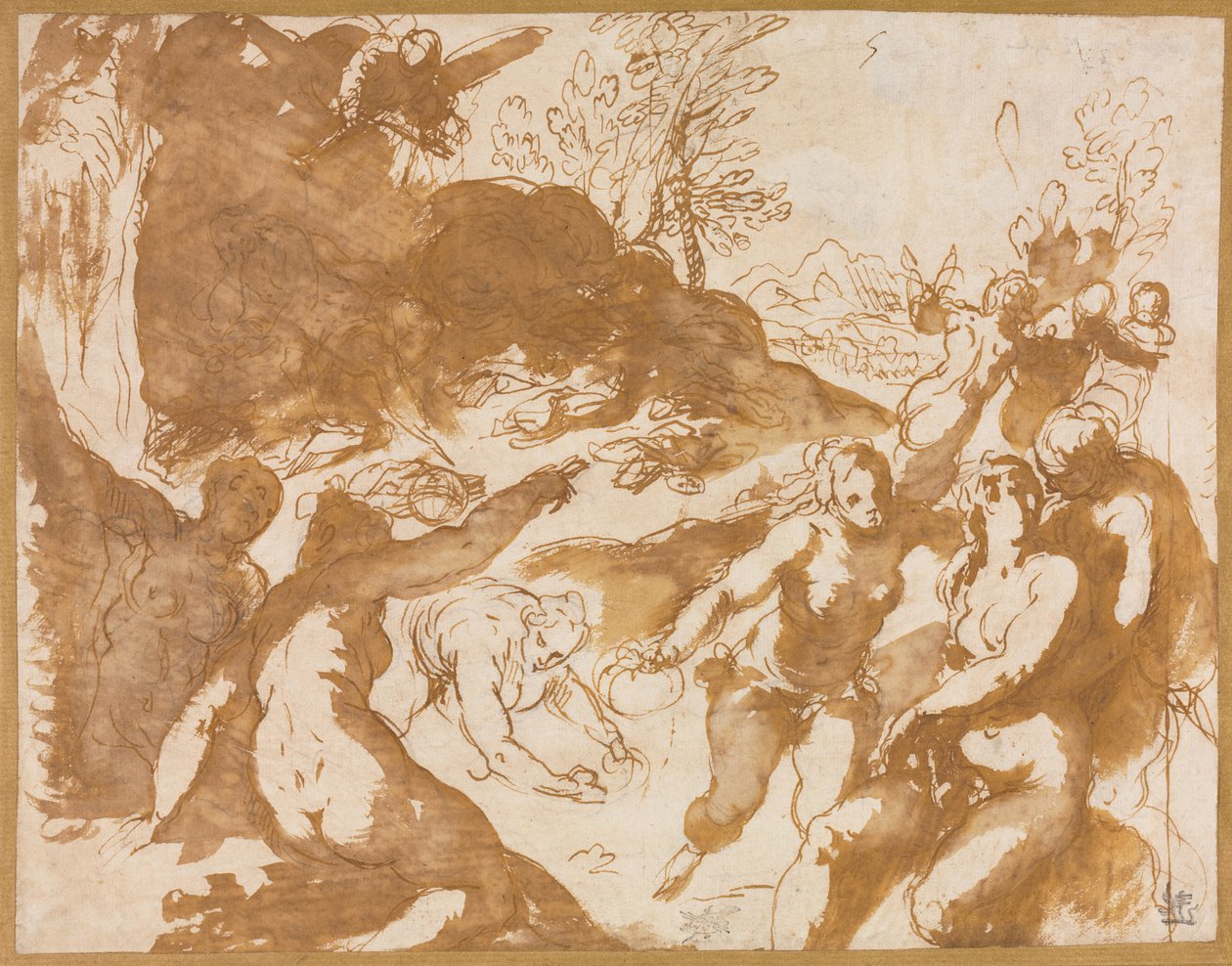 Apollo i muzy przebudzeni przez Call of Fame, 1590. autorstwa Jacopo Palma il Giovane