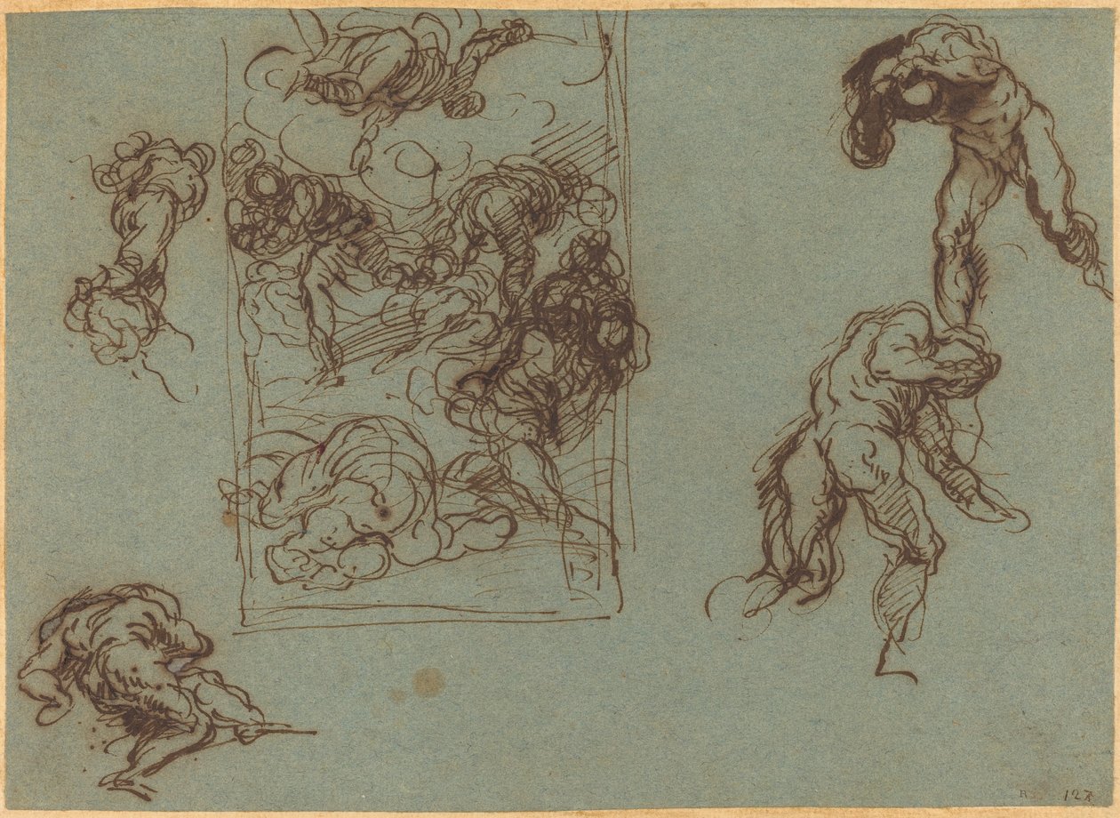 Badania figur autorstwa Jacopo Palma il Giovane