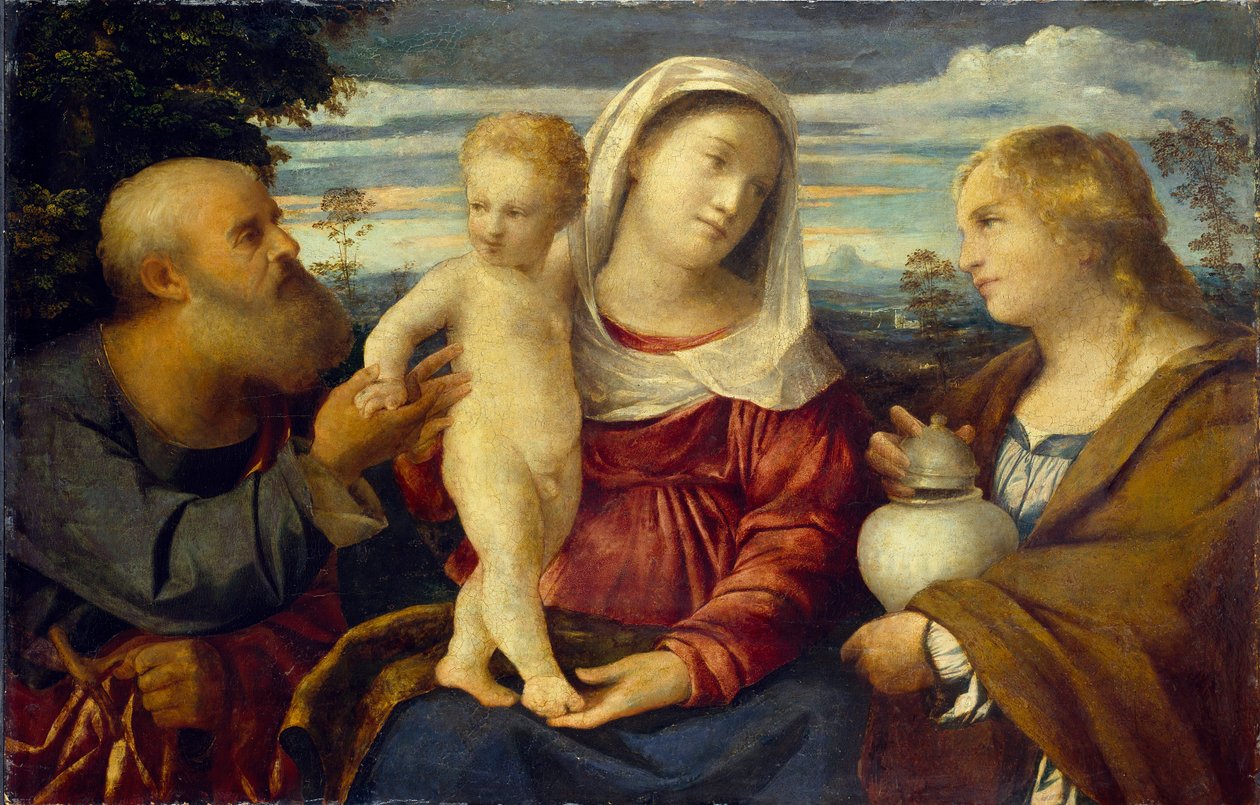 Święta Rodzina ze św. Marią Magdaleną, ok. 1513-1514. autorstwa Jacopo Palma il Vecchio
