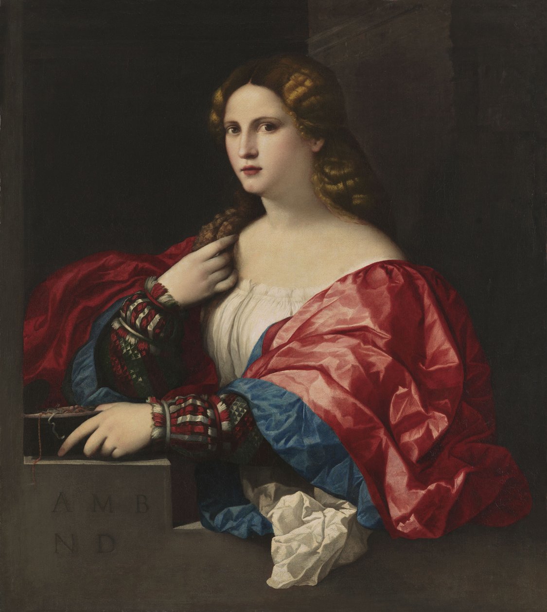Portret młodej kobiety La Bella autorstwa Jacopo Palma il Vecchio the Elder