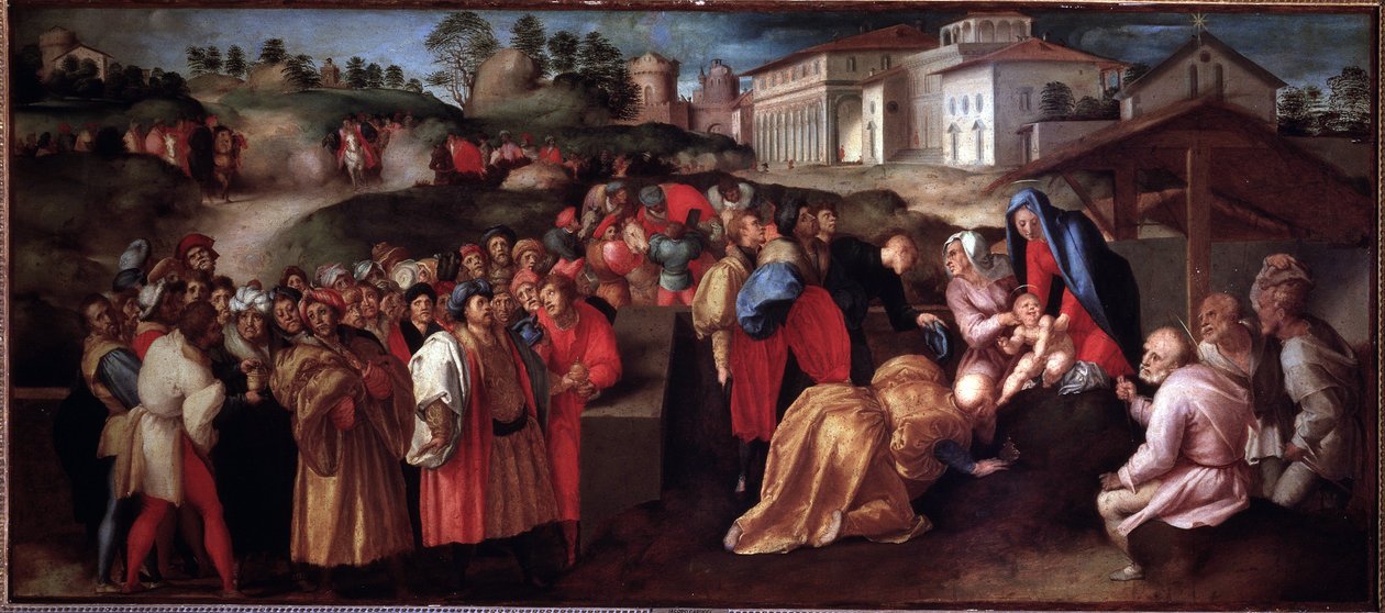 Adoracja Trzech Króli - Malarstwo autorstwa Jacopo Pontormo