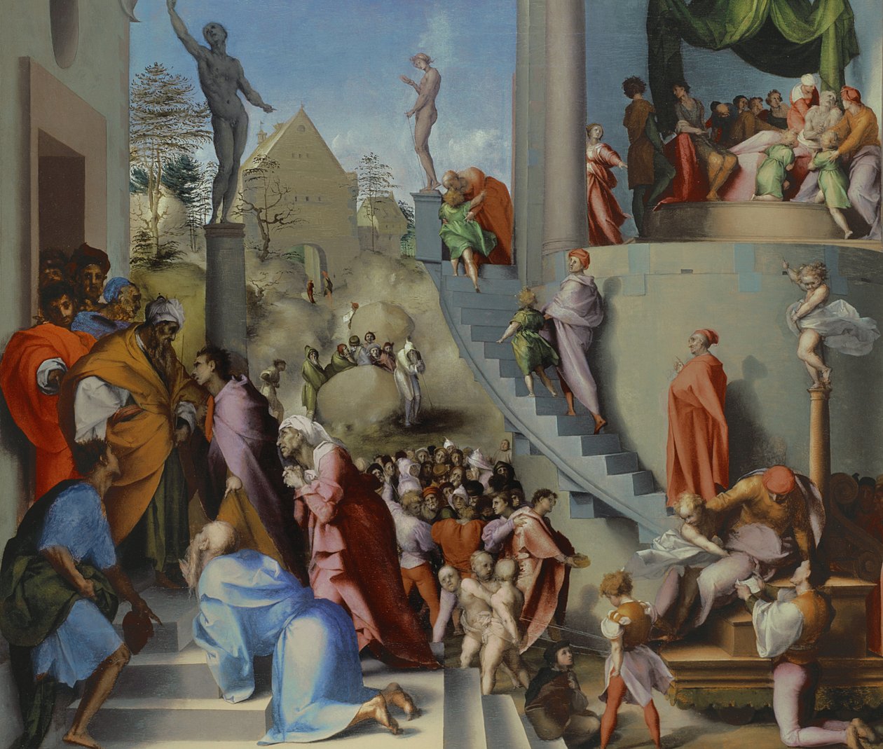 Józef z Jakubem w Egipcie, prawdopodobnie 1518 autorstwa Jacopo Pontormo