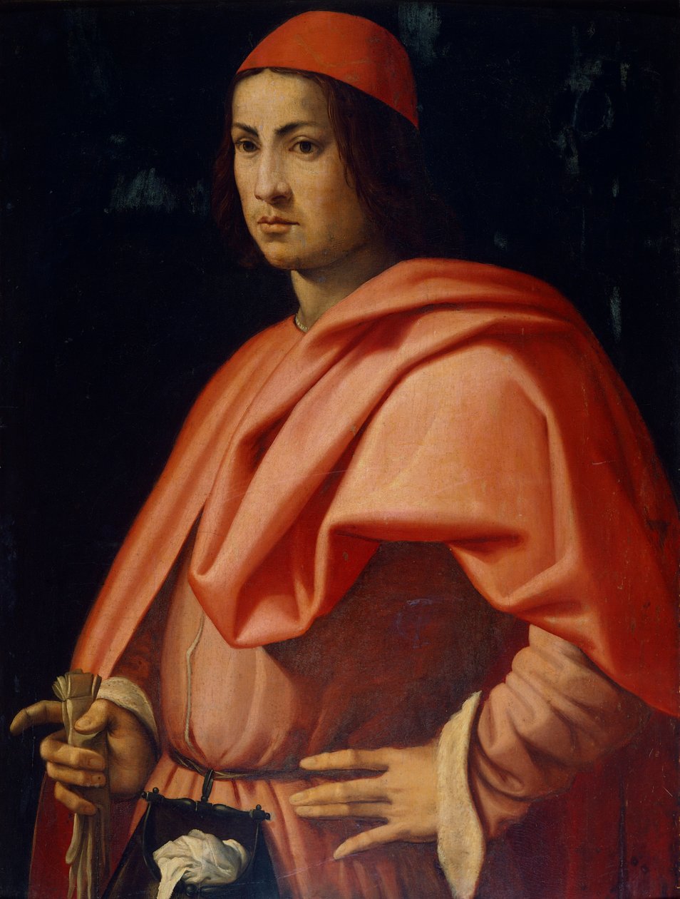 Portret florenckiego dżentelmena – Jacopo da Pontormo (1494-1557). autorstwa Jacopo Pontormo