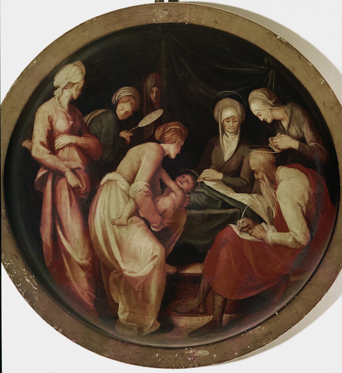 Narodziny św. Jana Chrzciciela (olej na drewnie) autorstwa Jacopo Pontormo