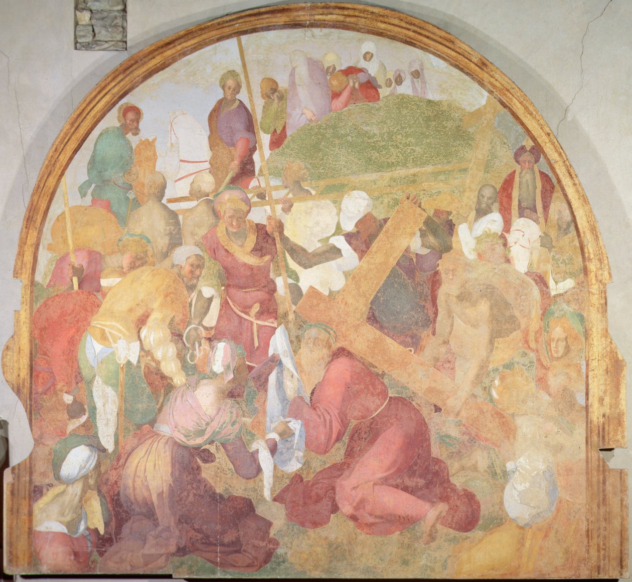 Droga na Kalwarię, luneta z cyklu fresku Męki Pańskiej autorstwa Jacopo Pontormo