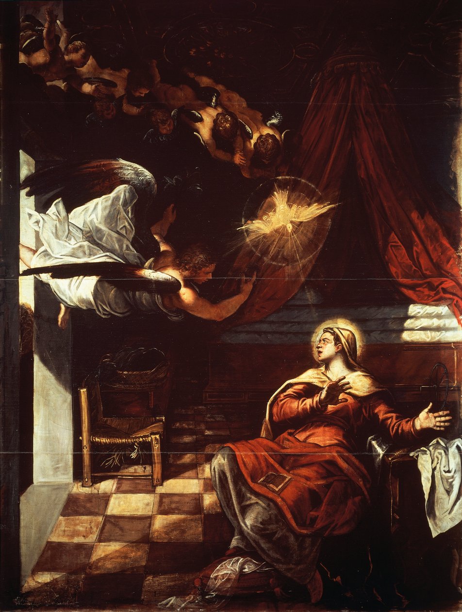 zwiastowanie autorstwa Jacopo Robusti Tintoretto