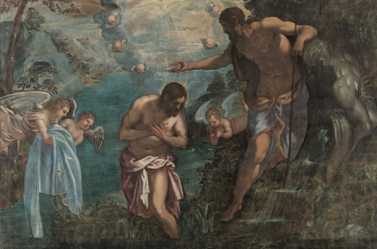 Chrzest Chrystusa, 1580s autorstwa Jacopo Robusti Tintoretto