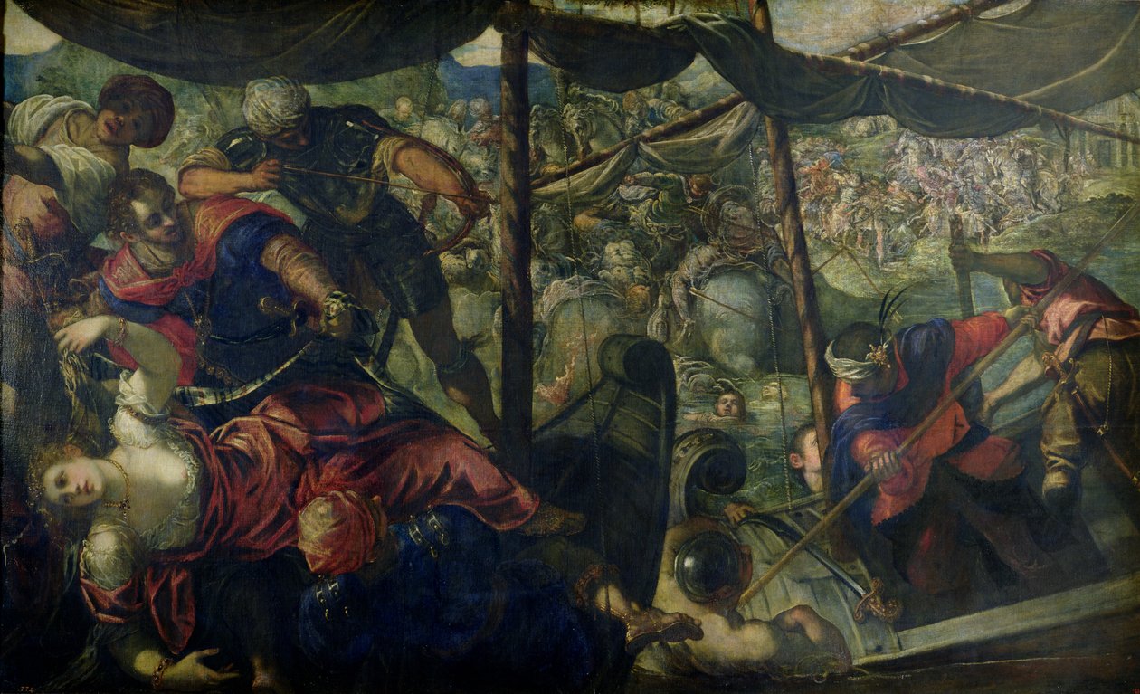 Bitwa między Turkami a chrześcijanami, ok. 158889 autorstwa Jacopo Robusti Tintoretto