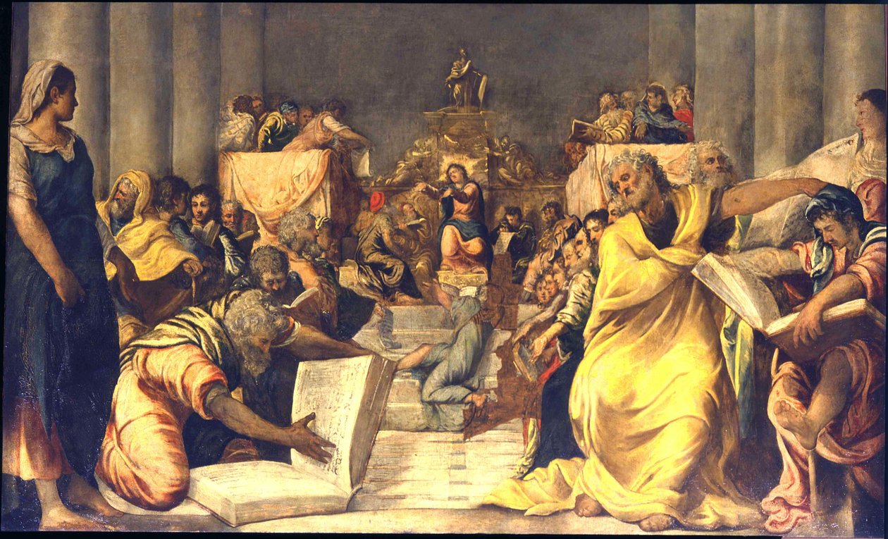 Chrystus wśród lekarzy autorstwa Jacopo Robusti Tintoretto