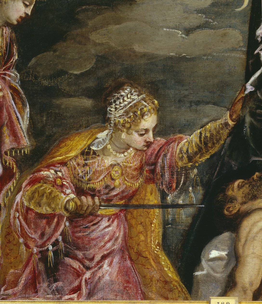 Szczegół Judyty i Holopherne, ok. 1552-55 (olej na płótnie) autorstwa Jacopo Robusti Tintoretto