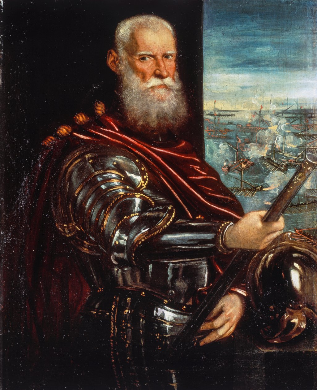 Doge Sebastiano Venier (ca 1496-1578), admirał zwycięzca w Lepanto autorstwa Jacopo Robusti Tintoretto