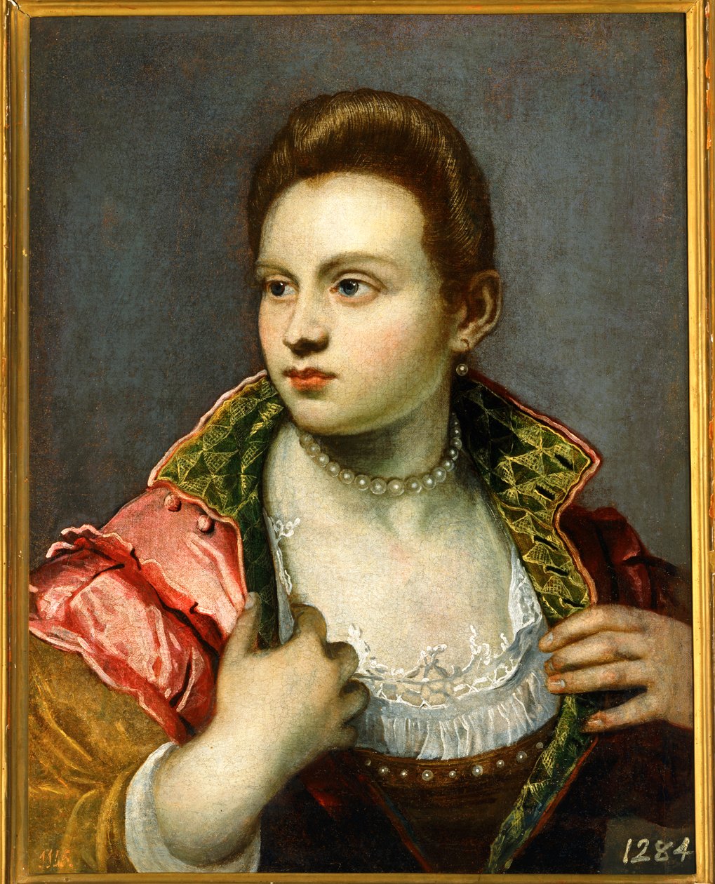 Portret kobiety, przedłużony ... autorstwa Jacopo Robusti Tintoretto