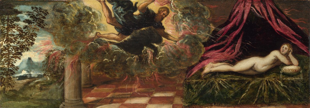 Jowisz i Semele, ok. 1545 autorstwa Jacopo Robusti Tintoretto