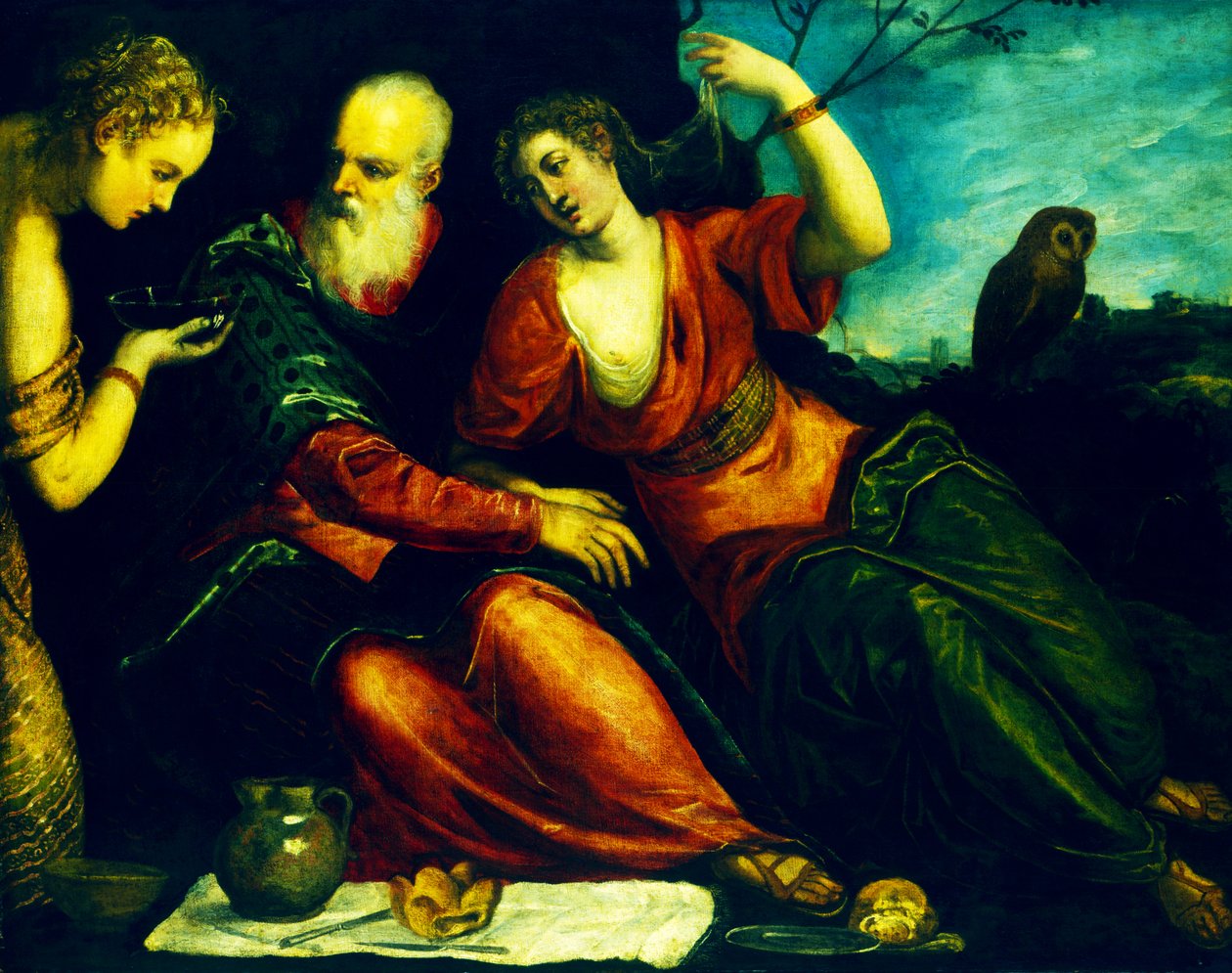 Lot i jego córki autorstwa Jacopo Robusti Tintoretto