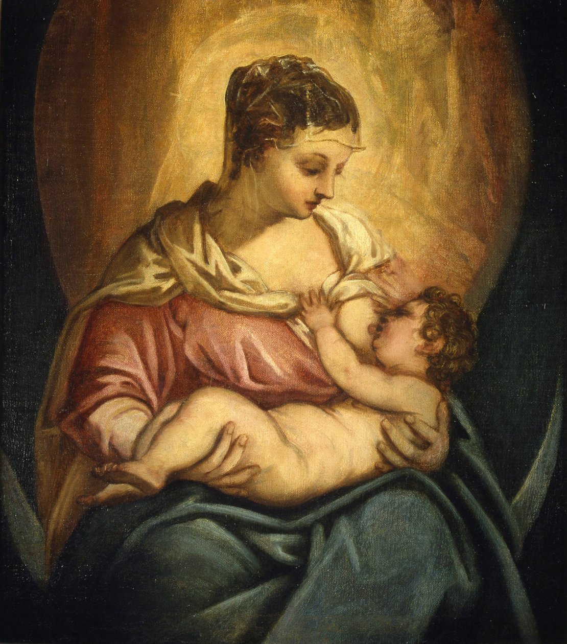 Opiekująca się Madonna. autorstwa Jacopo Robusti Tintoretto