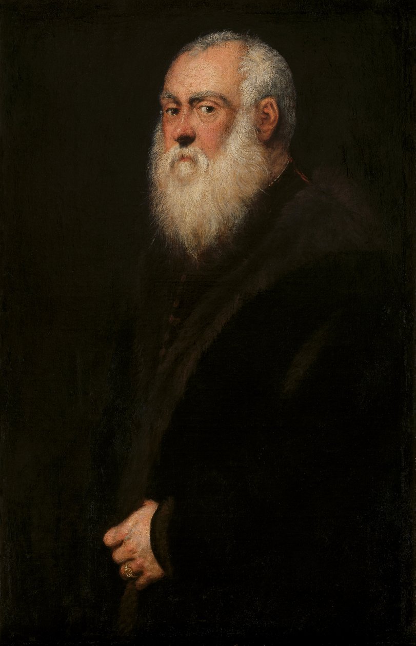 Mężczyzna z siwą brodą, ok. 1930 r. 1570 autorstwa Jacopo Robusti Tintoretto