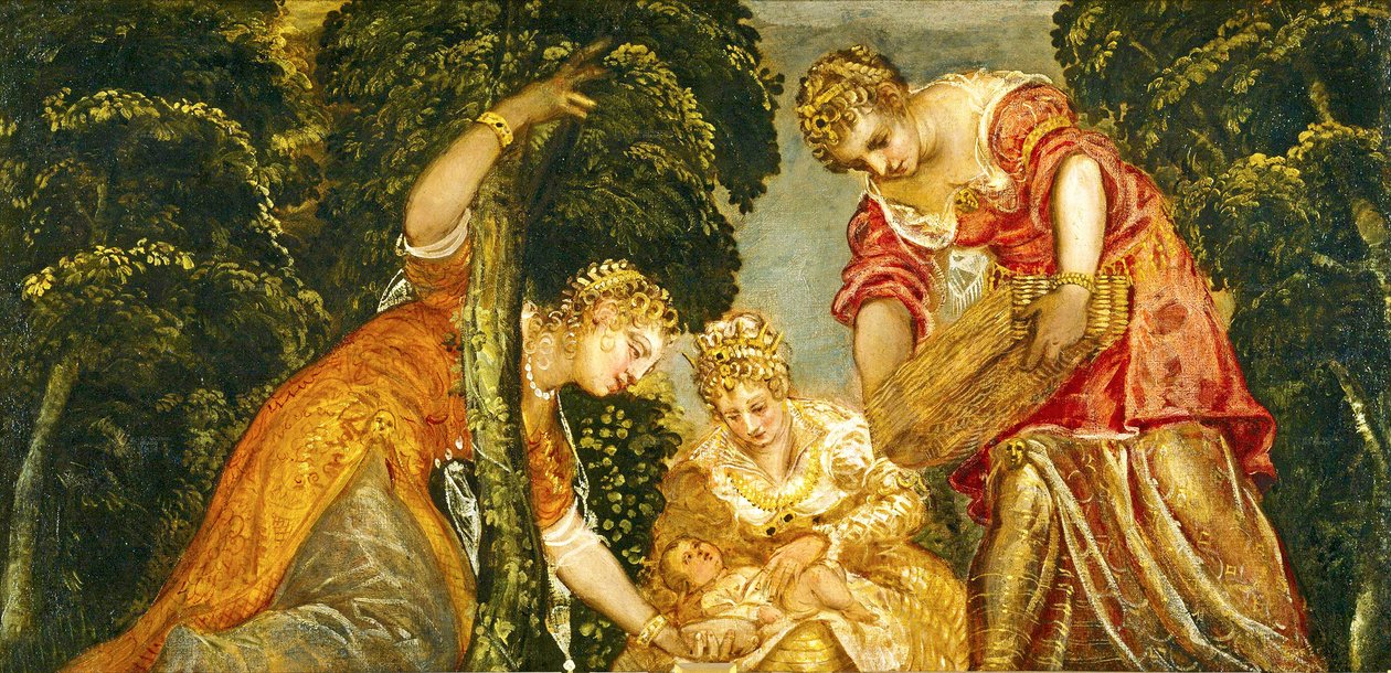 Mojżesz wybawiony z wód autorstwa Jacopo Robusti Tintoretto