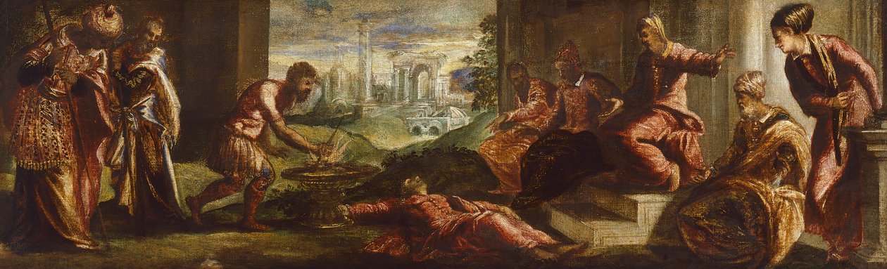 Mucius Scaevola autorstwa Jacopo Robusti Tintoretto