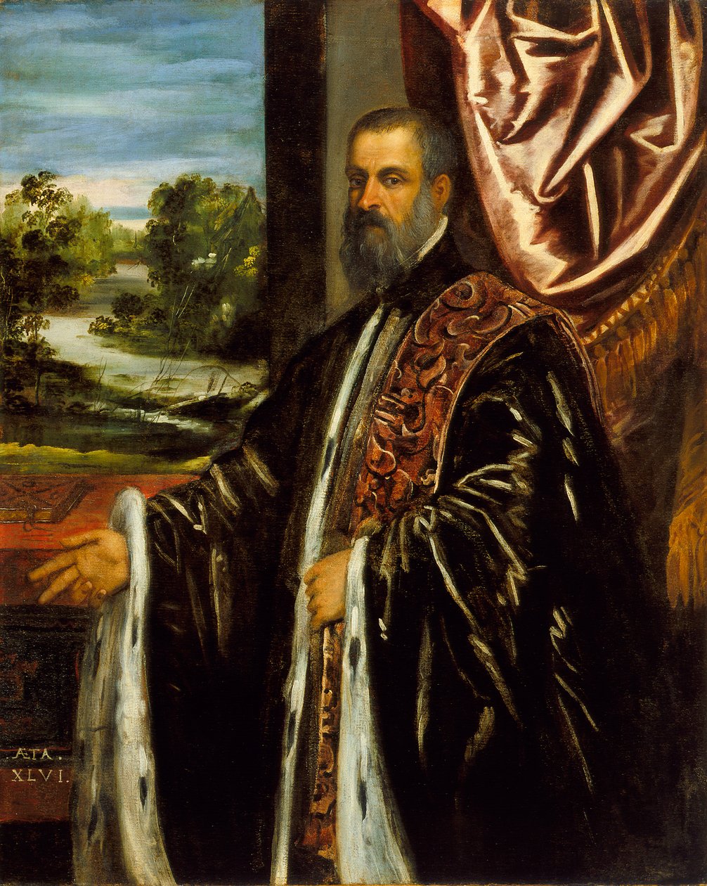 Portret Marino Grimani, 1578 autorstwa Jacopo Robusti Tintoretto