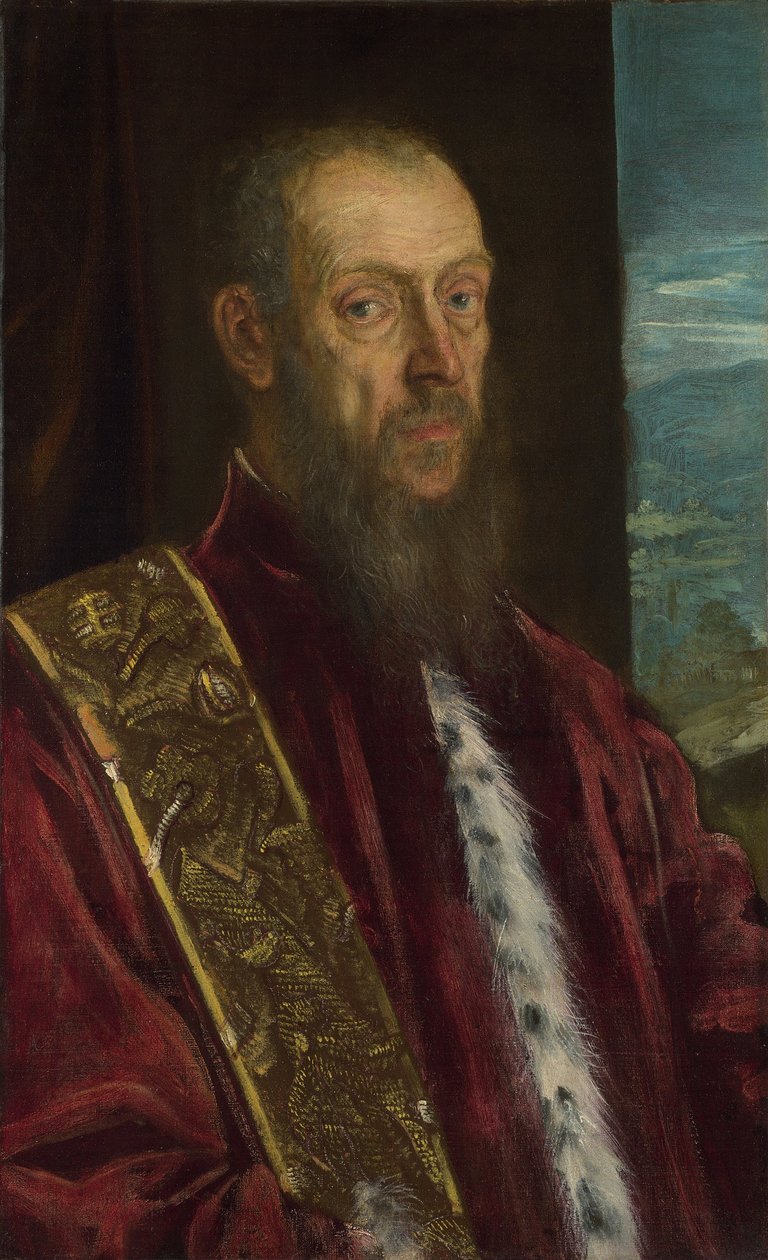 Portret Vincenza Morosiniego, ca. 1575 autorstwa Jacopo Robusti Tintoretto