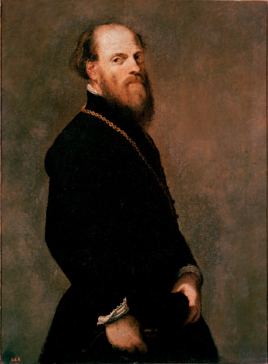 Portret dżentelmena w złotym łańcuchu Obraz Jacopo Robustiego dit Tintoretto autorstwa Jacopo Robusti Tintoretto