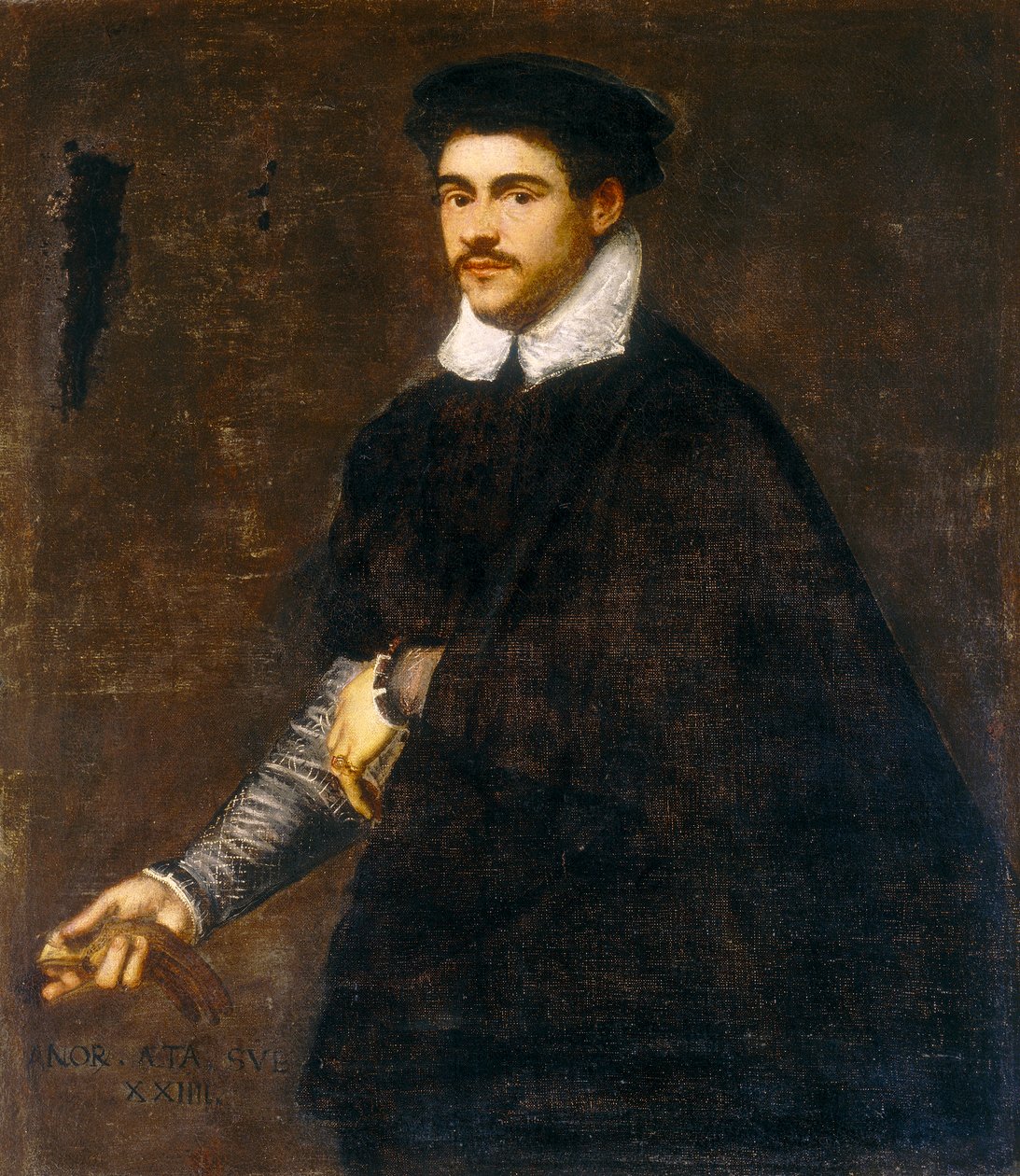 Portret młodego mężczyzny autorstwa Jacopo Robusti Tintoretto