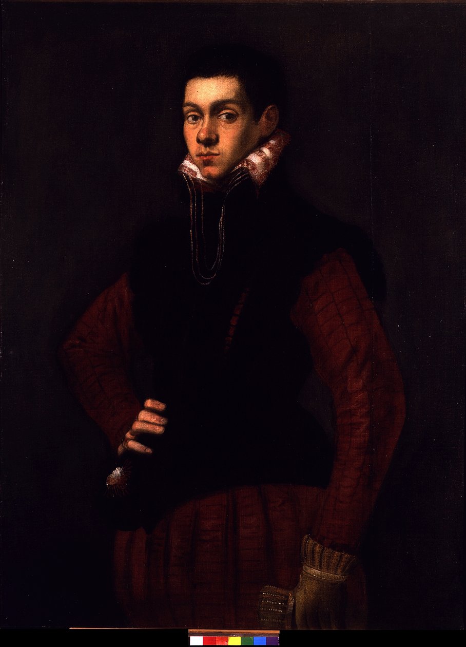 Portret młodego mężczyzny, ok. 1565 (olej na płótnie) autorstwa Jacopo Robusti Tintoretto