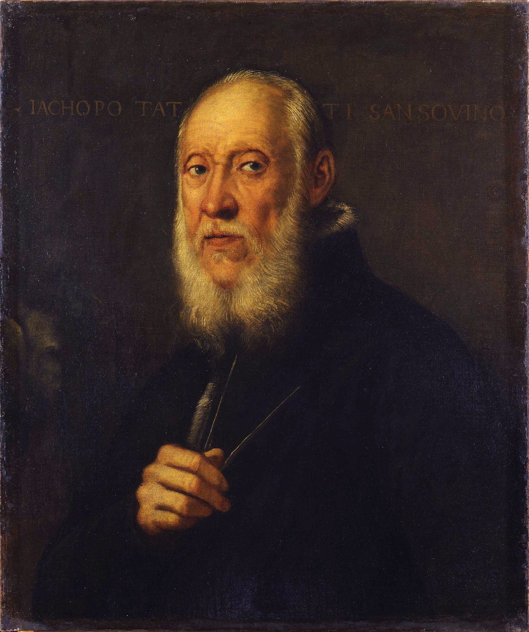 Portret rzeźbiarza Jacopo Sansovino 1486-1570 autorstwa Jacopo Robusti Tintoretto