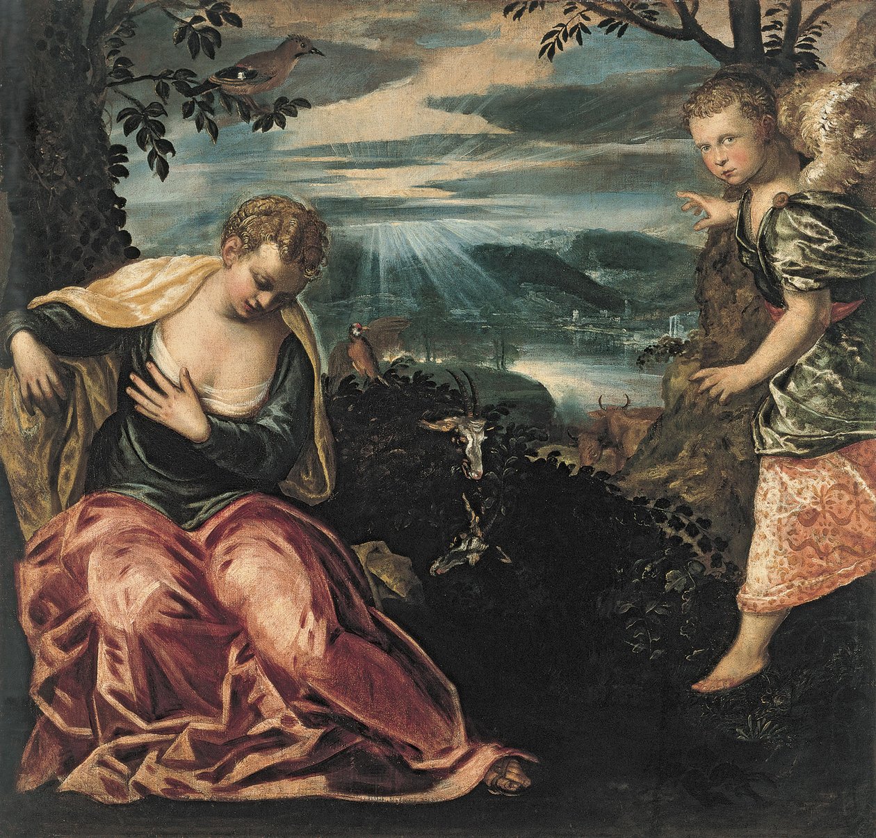 Zwiastowanie żonie Manoacha autorstwa Jacopo Robusti Tintoretto