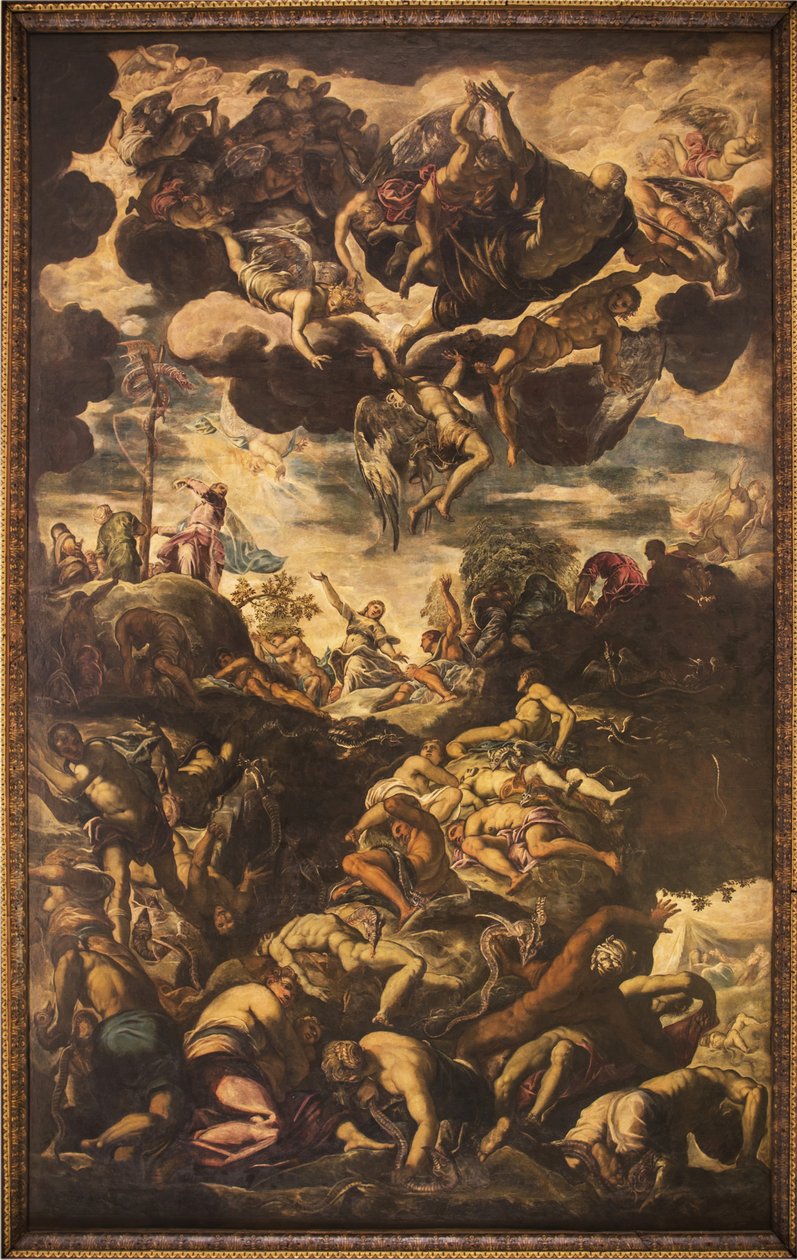 Erekcja Miedzianego Węża, 1576. autorstwa Jacopo Robusti Tintoretto