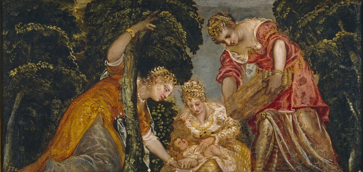 Znalezienie Mojżesza autorstwa Jacopo Robusti Tintoretto