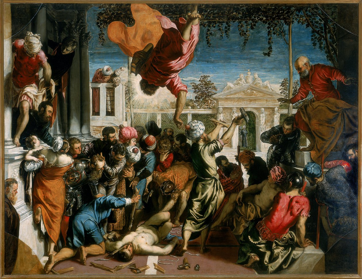 Cud św. Marka uwalnia niewolnika, 1548 autorstwa Jacopo Robusti Tintoretto