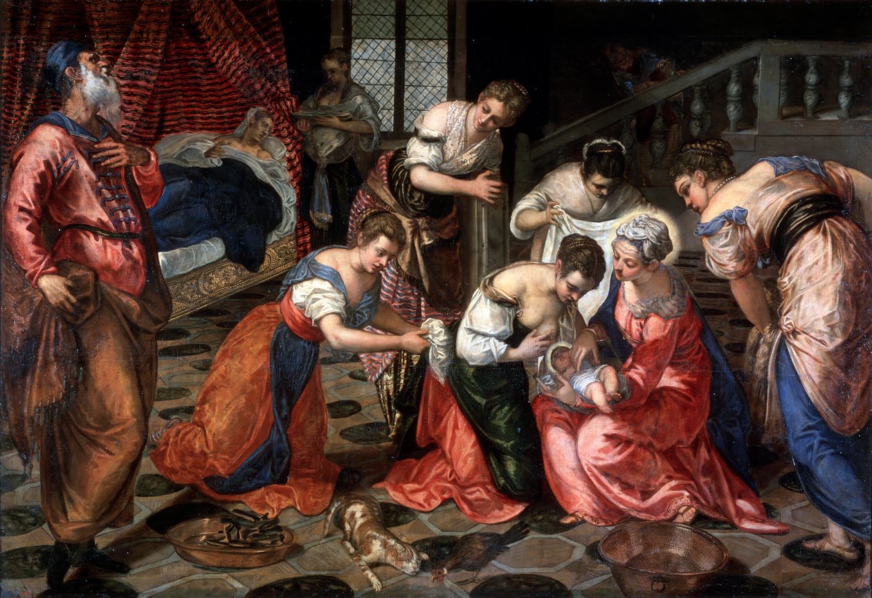Narodzenia Jana Chrzciciela, 1550. autorstwa Jacopo Robusti Tintoretto