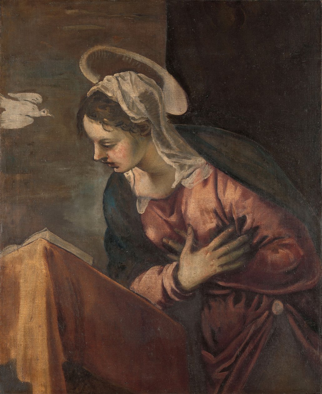 Dziewica od Zwiastowania do Dziewicy, 1560-85 autorstwa Jacopo Robusti Tintoretto