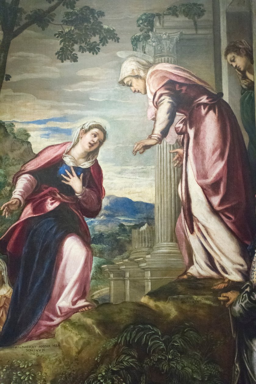 Nawiedzenie św. Józefa i św. Zachariasza autorstwa Jacopo Robusti Tintoretto