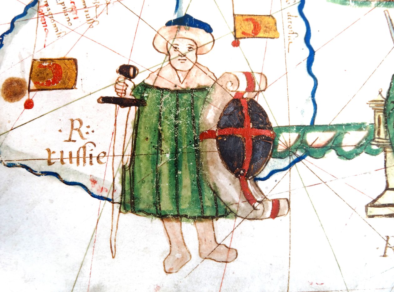 Detal Turcji z renesansowej mapy Europy, Jacopo Russo (po), 1528 autorstwa Jacopo Russo