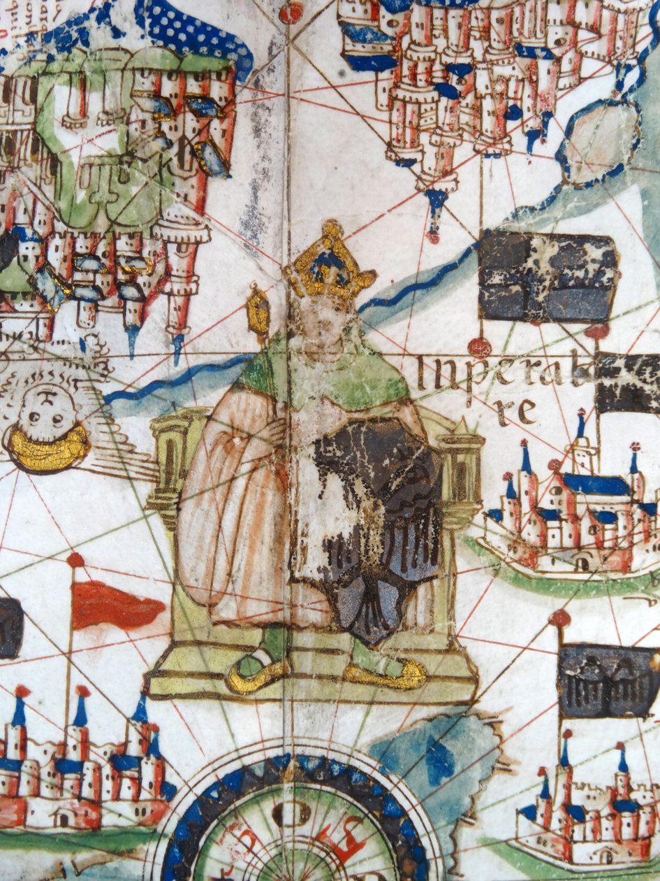 Święty cesarz rzymski, fragment renesansowej mapy Europy, Jacopo Russo autorstwa Jacopo Russo