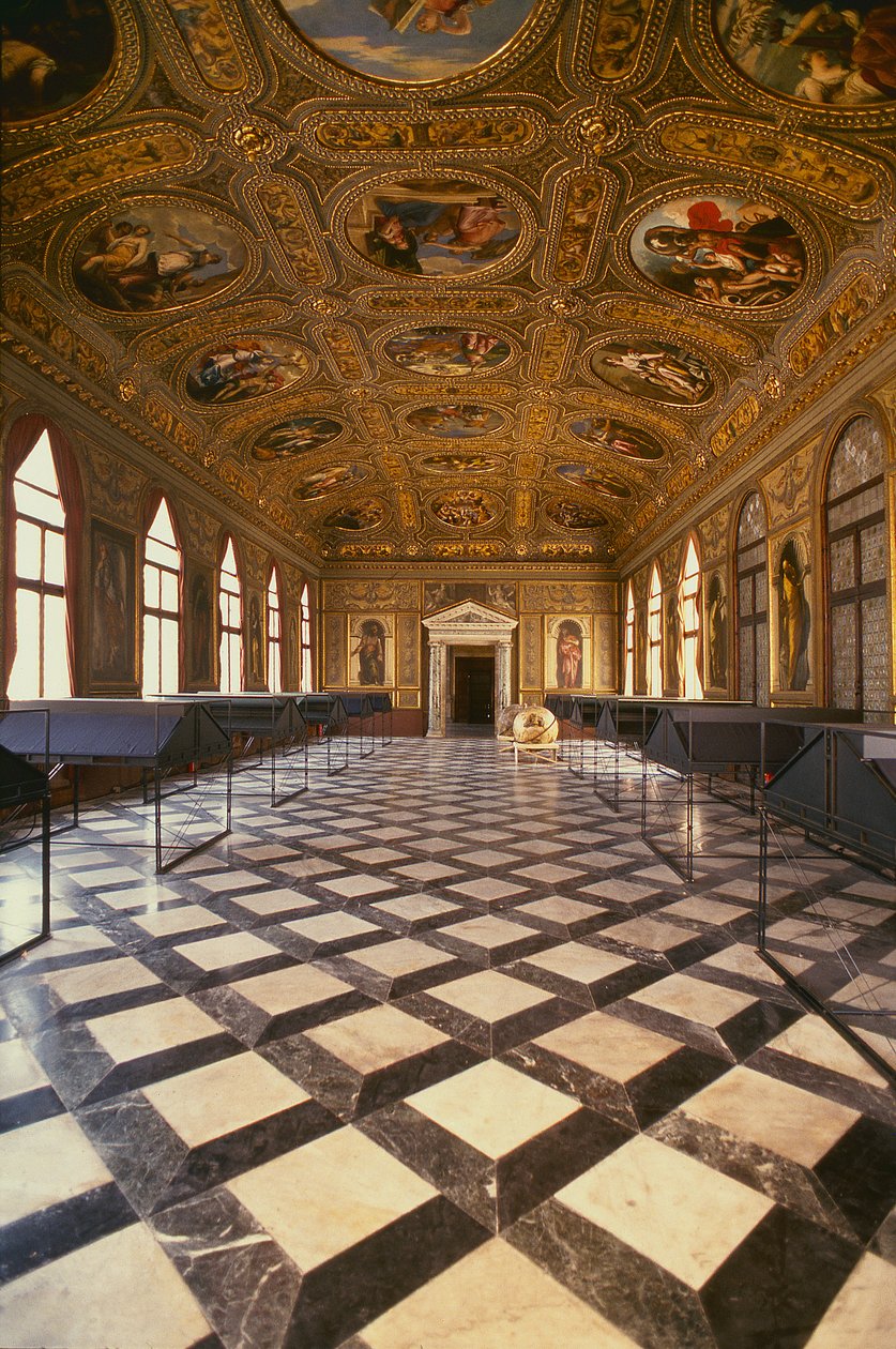 Sala Dorata, zbudowana 1537-88 autorstwa Jacopo Sansovino
