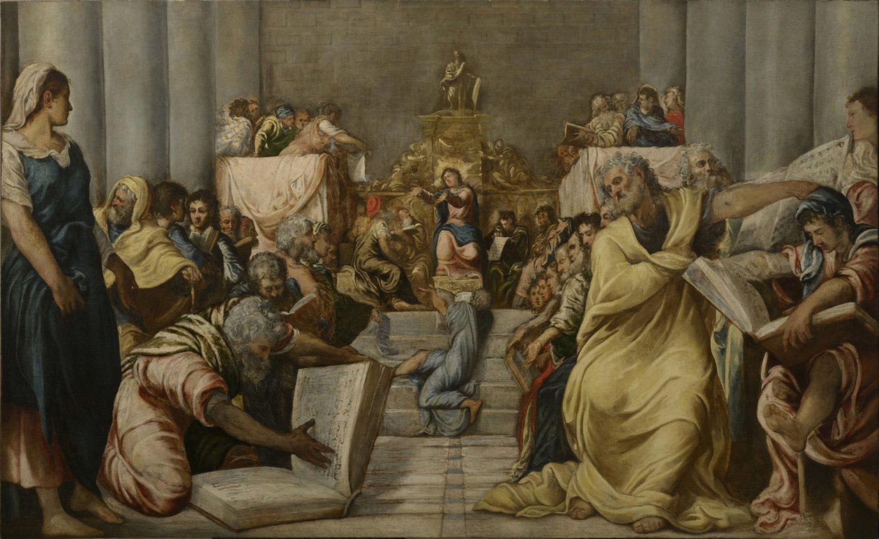 Chrystus dyskutujący w świątyni autorstwa Jacopo Tintoretto