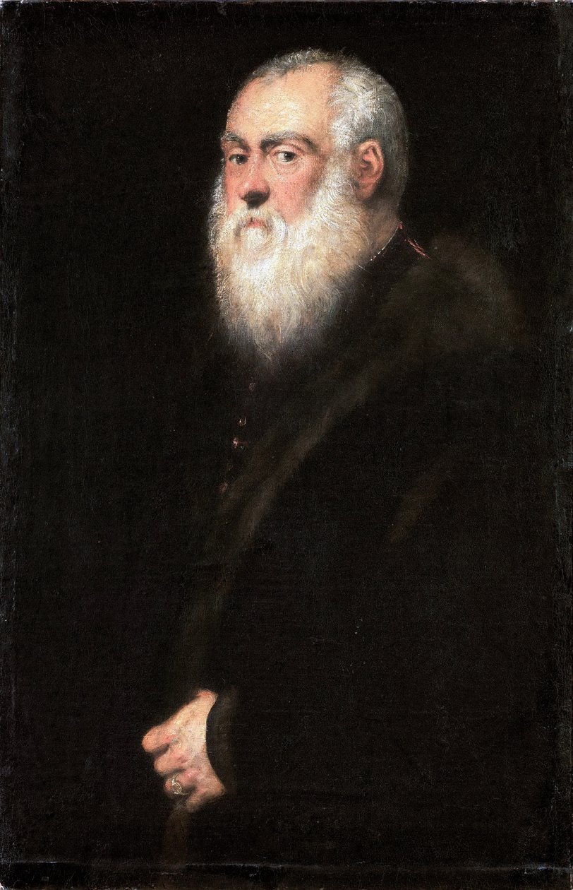 niemiecki: Bildnis eines weißbärtigen Mannes Portret króla Zygmunta II Augusta (1520-1572) autorstwa Jacopo Tintoretto