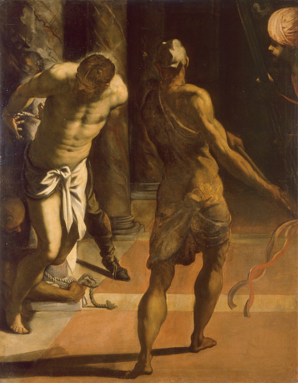 Biczowanie Chrystusa, lata 70. XVI wieku. autorstwa Jacopo Tintoretto