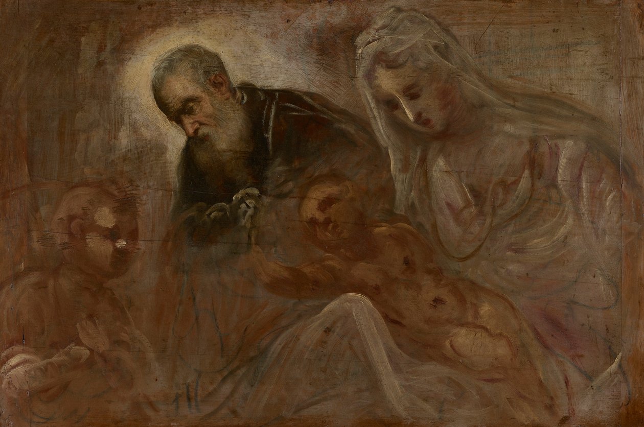 Święta Rodzina z młodym św. Janem Chrzcicielem autorstwa Jacopo Tintoretto